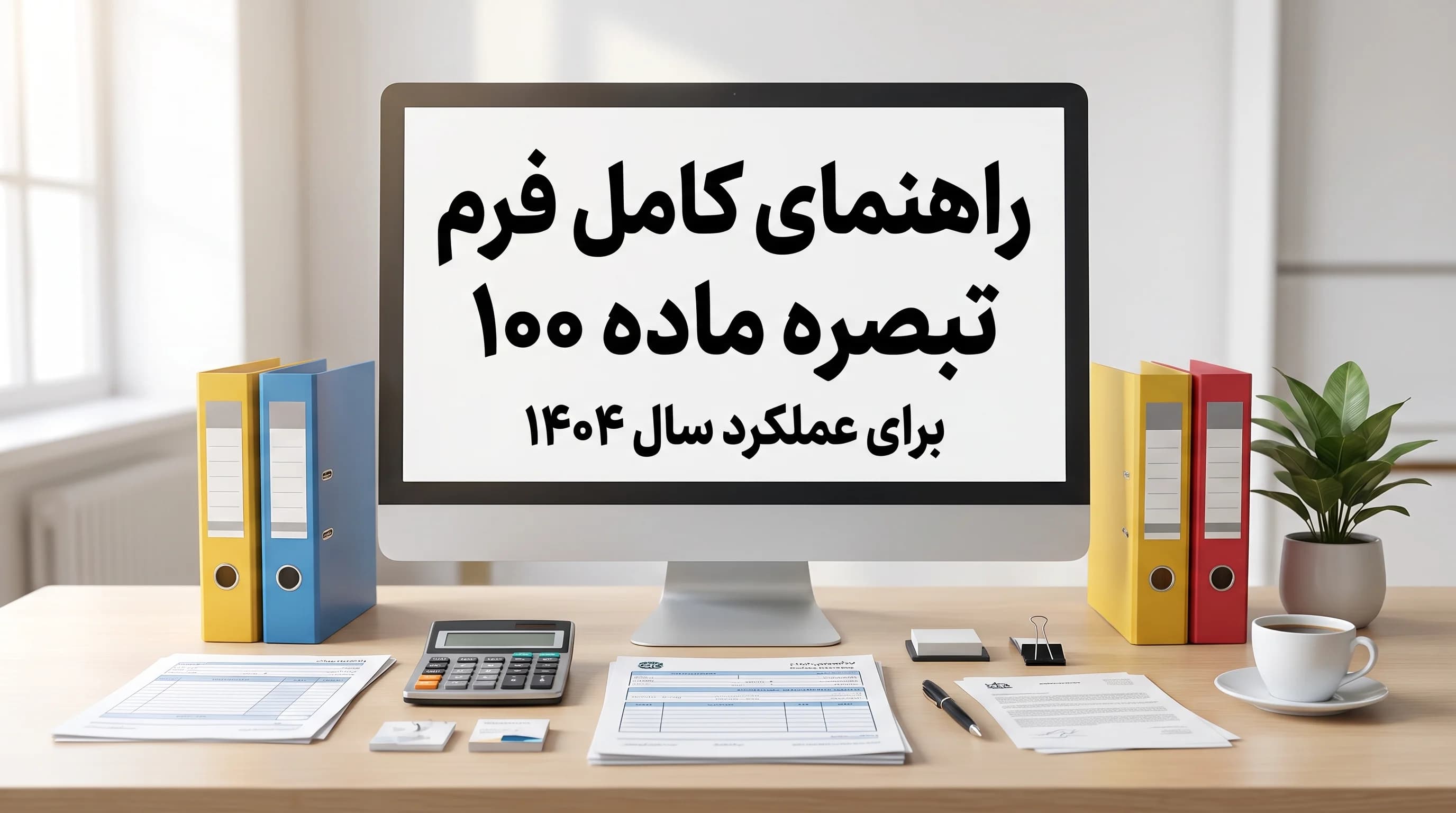 راهنمای کامل فرم تبصره ماده ۱۰۰ برای عملکرد سال ۱۴۰۴
