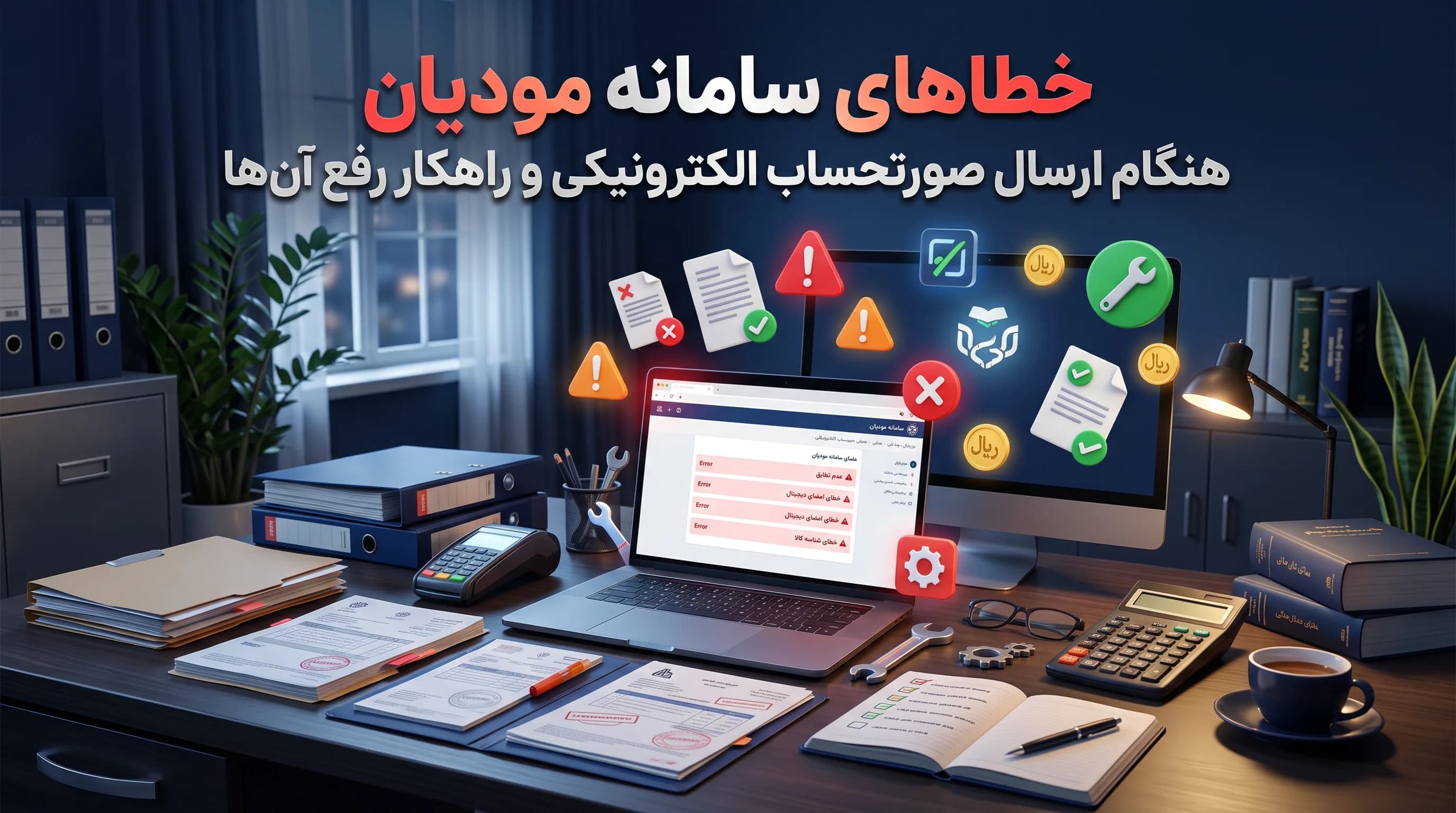 خطاهای سامانه مودیان هنگام ارسال صورتحساب الکترونیکی و راهکار رفع آن‌ها